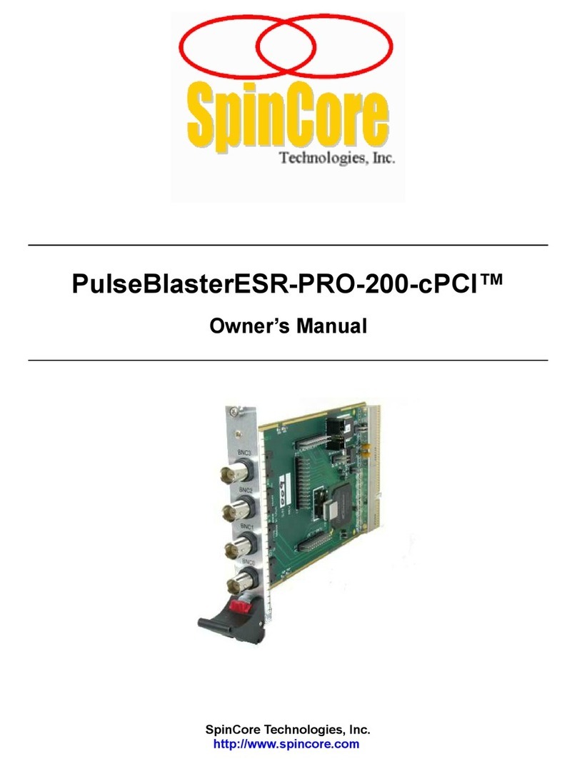 SpinCore Technologies PulseBlasterESR-PRO-200-cPCI owner's manual
