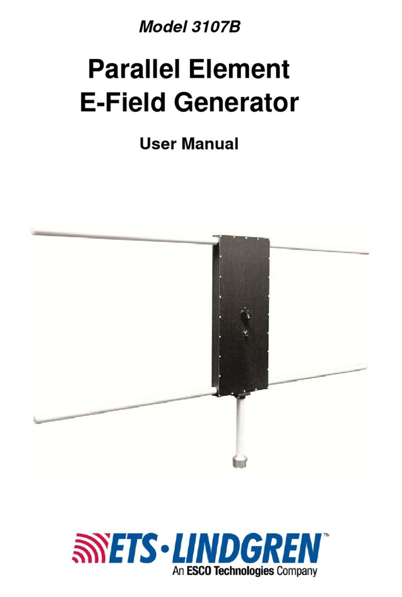 ESCO Technologies ETS-Lindgren 3107B user manual