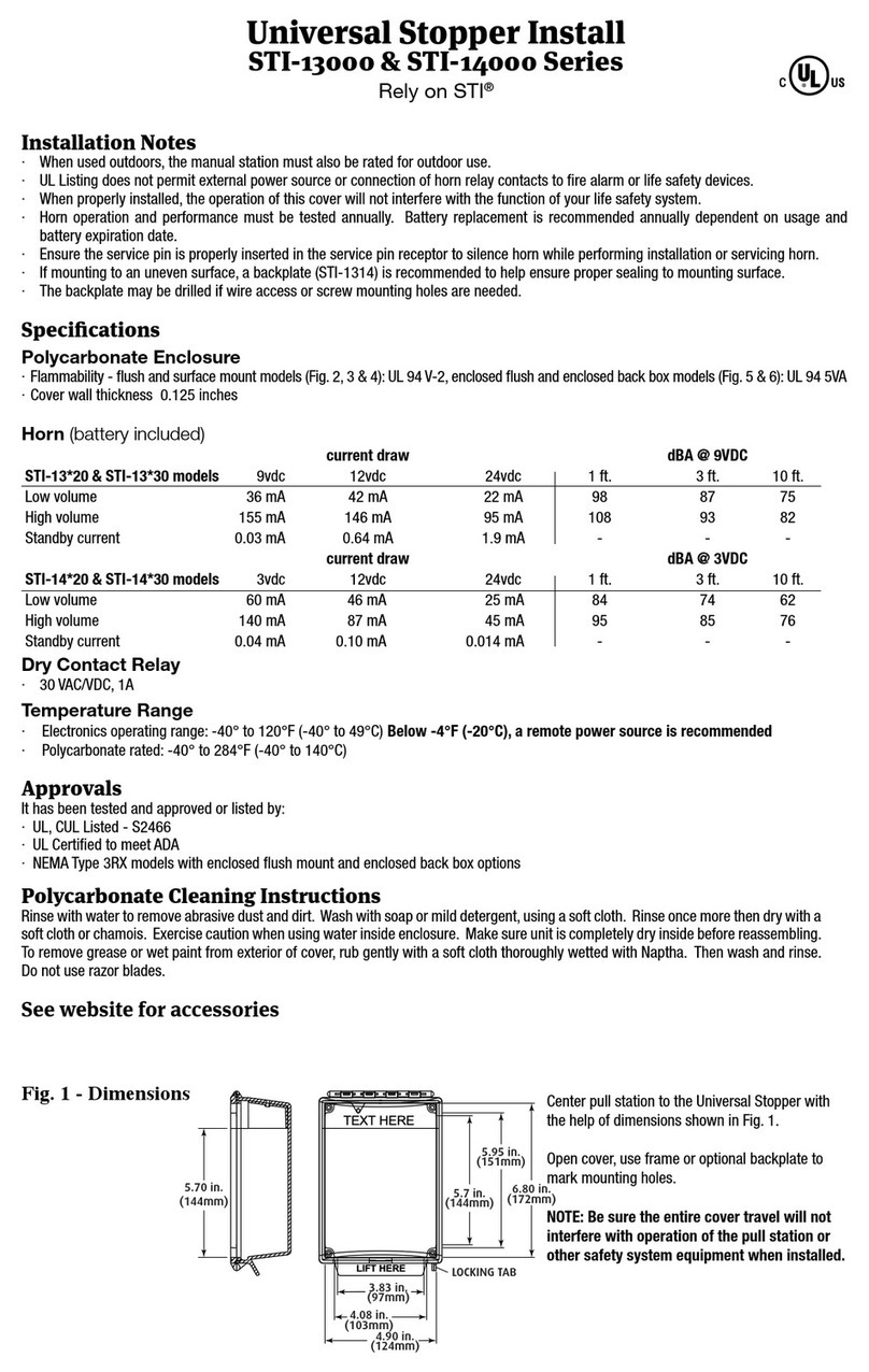 STI STI-13000 Series Instruction sheet STI STI-13000 Series Instruction sheet