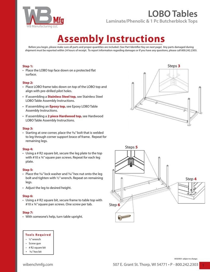 WB Mfg LOBO Series Assembly instructions