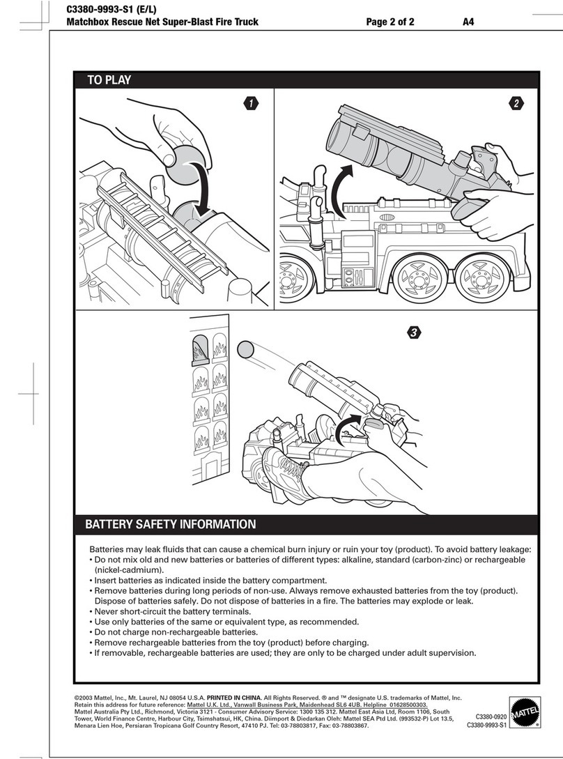 Mattel Matchbox Rescue Net Super-Blast Fire Truck User manual