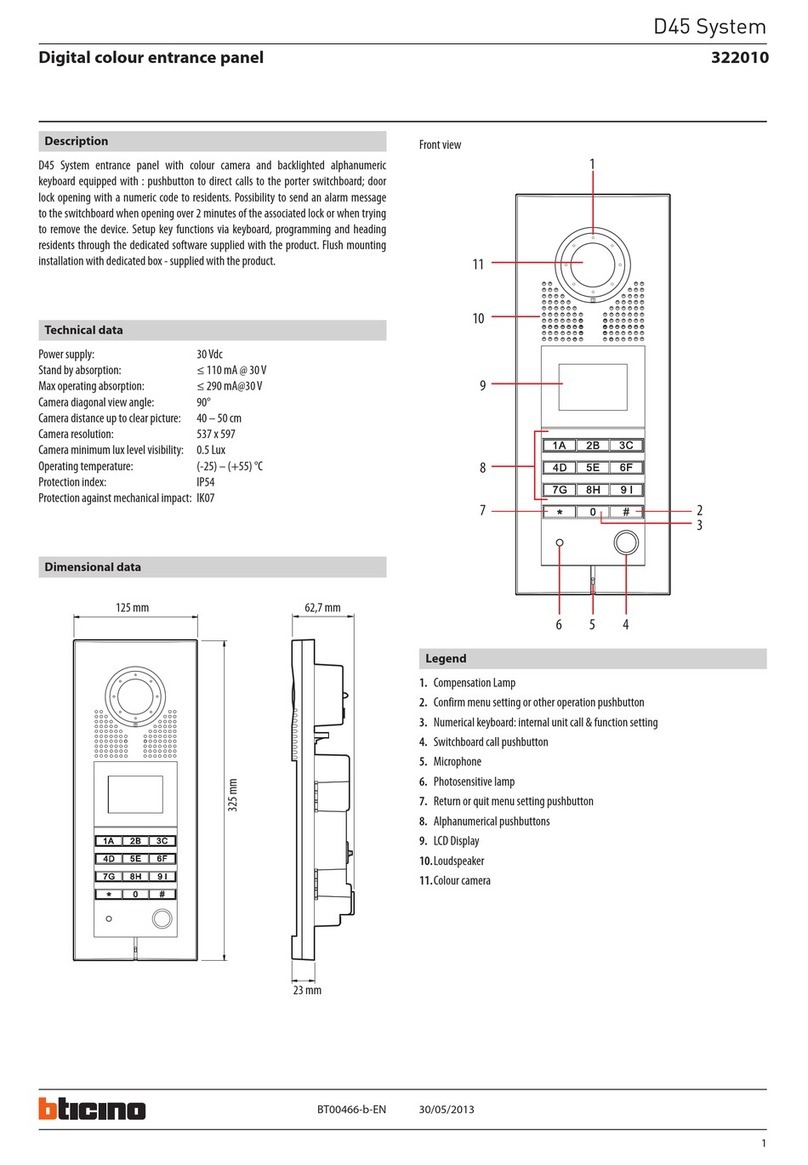 Bticino D45 manual