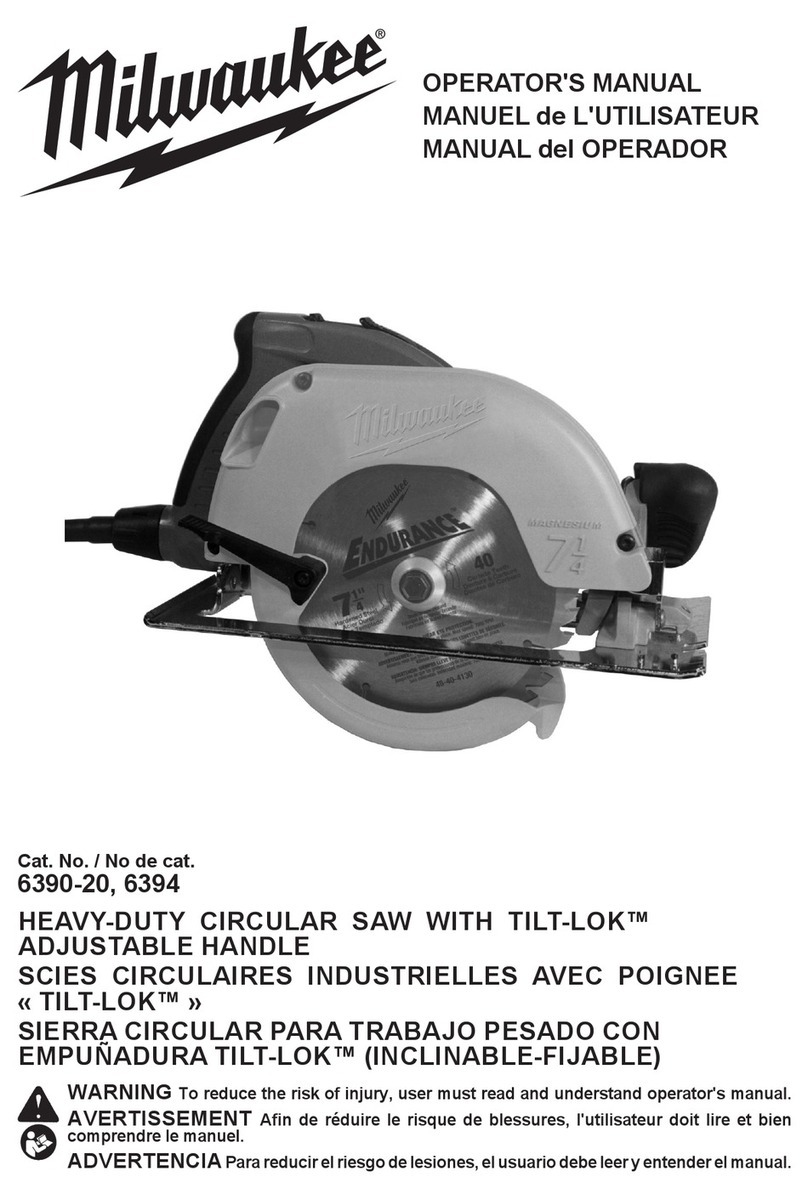Milwaukee 6390-20 Operator's manual