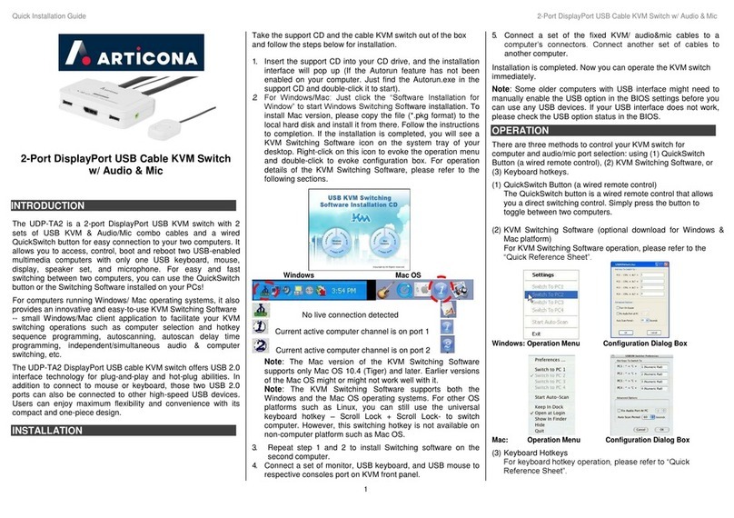 Articona UDP-TA2 Quick installation guide