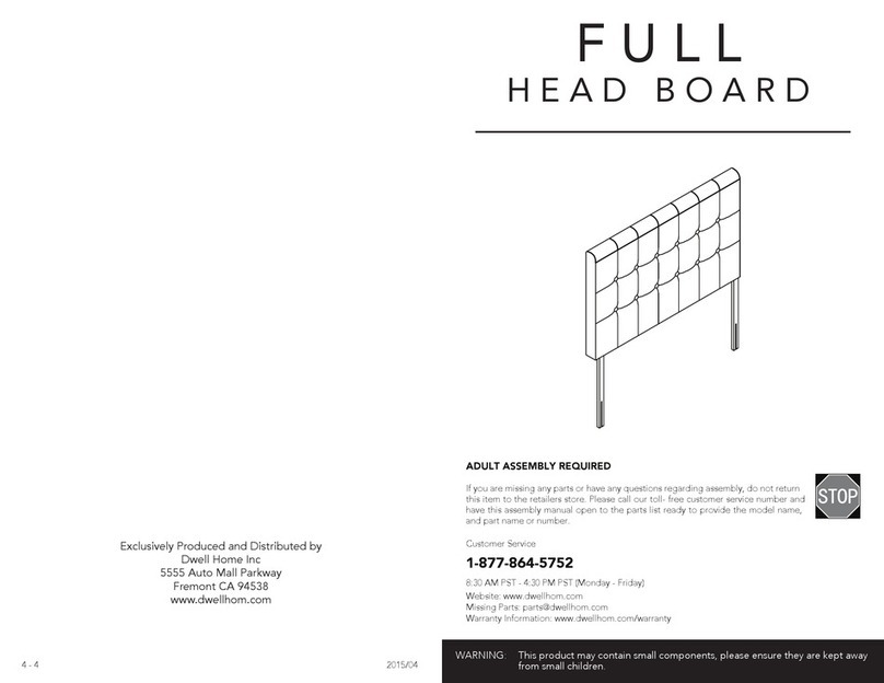 Dwell Wayfair Full Head Board manual Dwell Wayfair Full Head Board manual