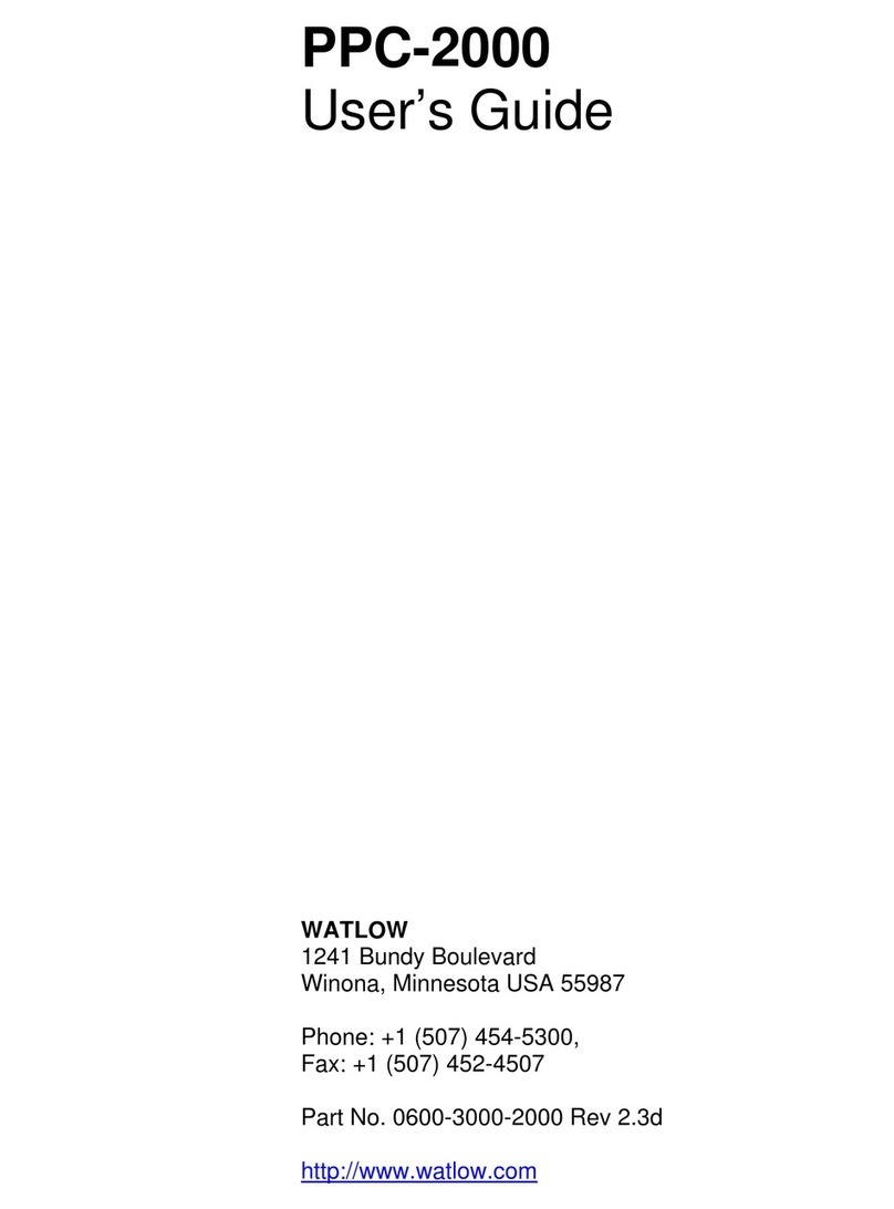 Watlow Anafaze PPC-2000 User manual Watlow Anafaze PPC-2000 User manual