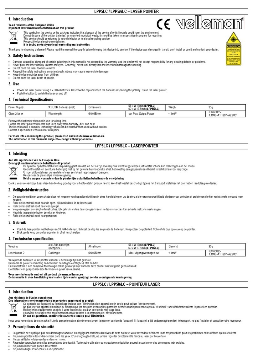 Vela LPP5LC manual