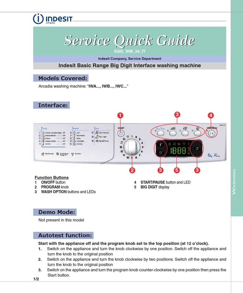 Indesit Arcadia IWA Series User manual