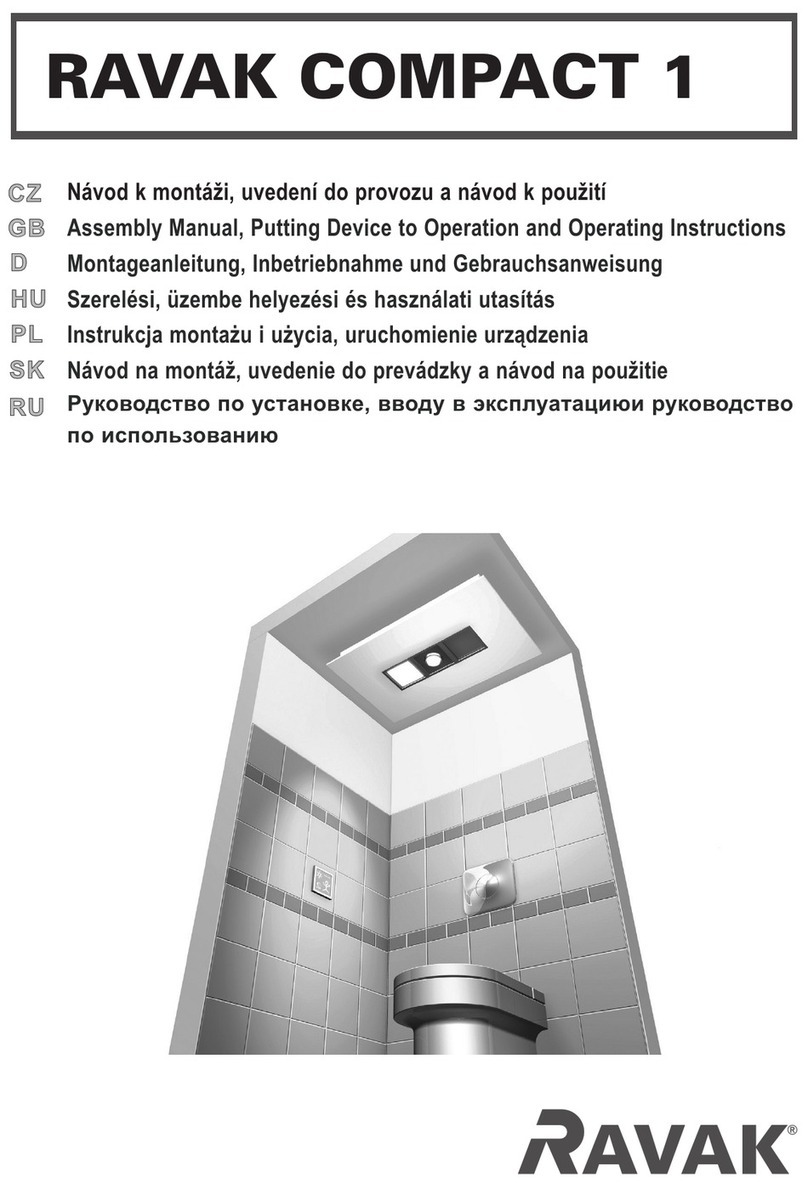 RAVAK COMPACT 1 Assembly Manual, Putting Device to Operation and Operating Instructions