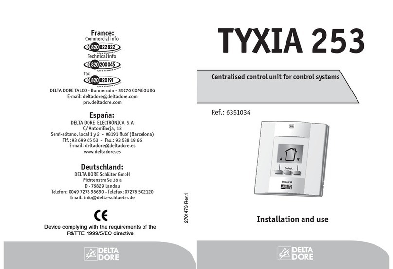 DELTA DORE TYXIA 253 Installation and use