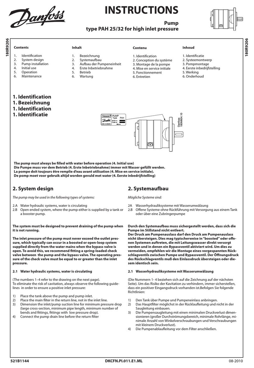 Danfoss PAH 25 User manual