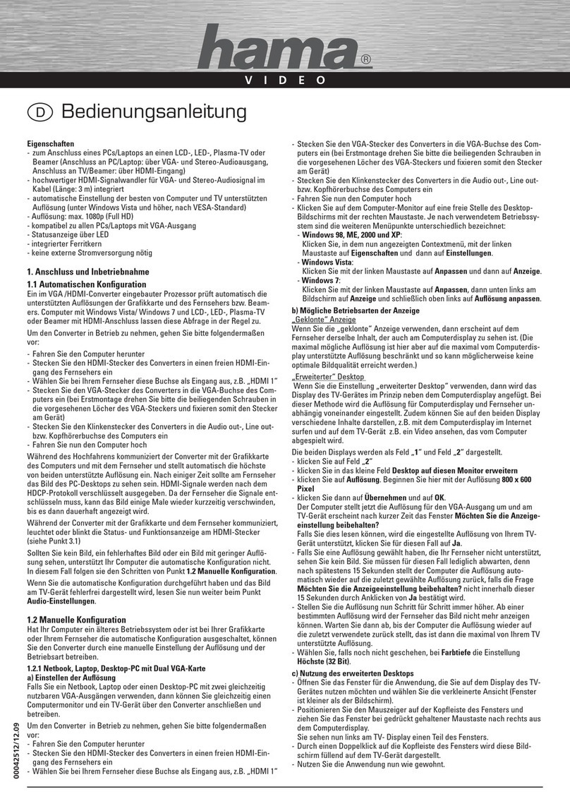 Hama 00042512 User manual