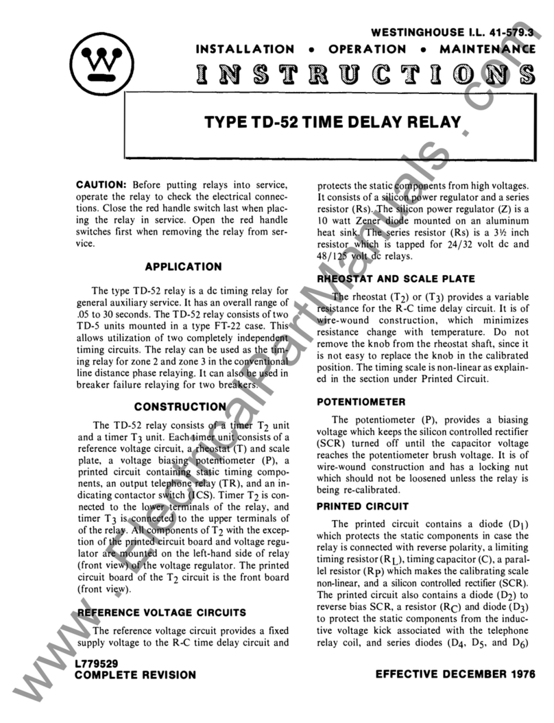 Westinghouse TD-52 User manual