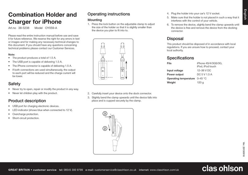 Clas Ohlson OY059-A manual