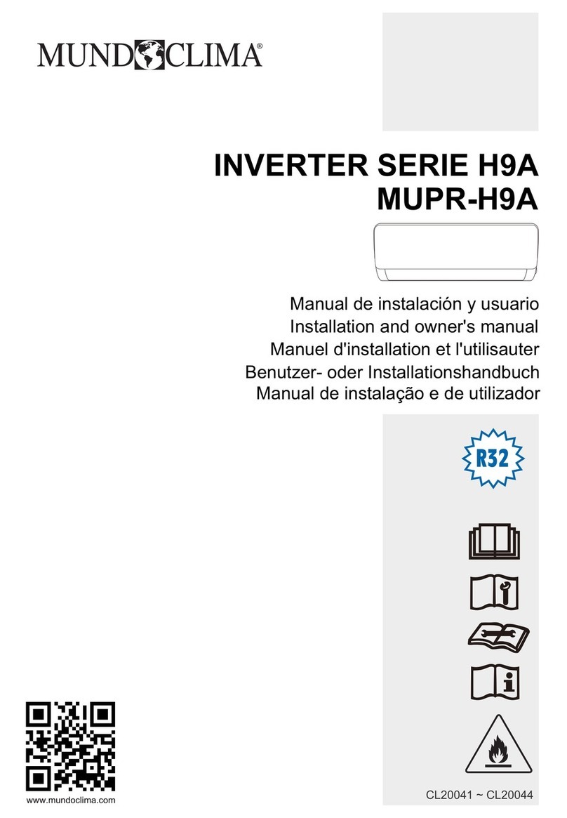 mundoclima H9A Series Installation instructions mundoclima H9A Series Installation instructions