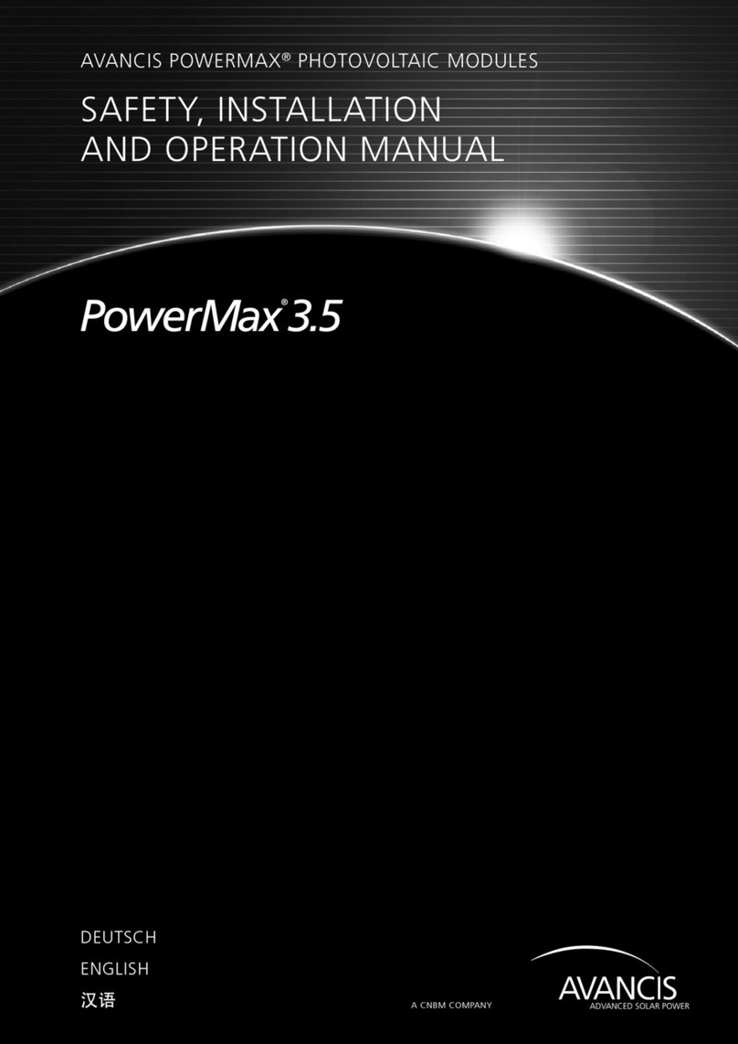 CNBM AVANCIS POWERMAX 3.5 Safety, installation, and operation manual