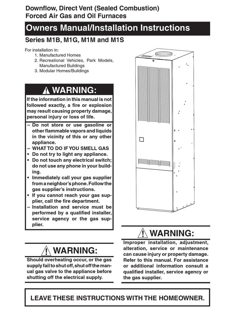 Nordyne M1B Original instructions