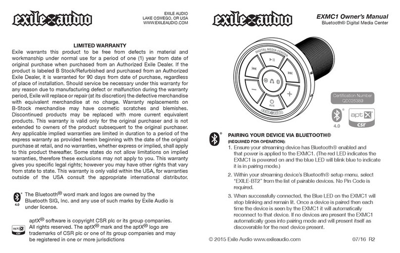 Exile EXMC1 owner's manual