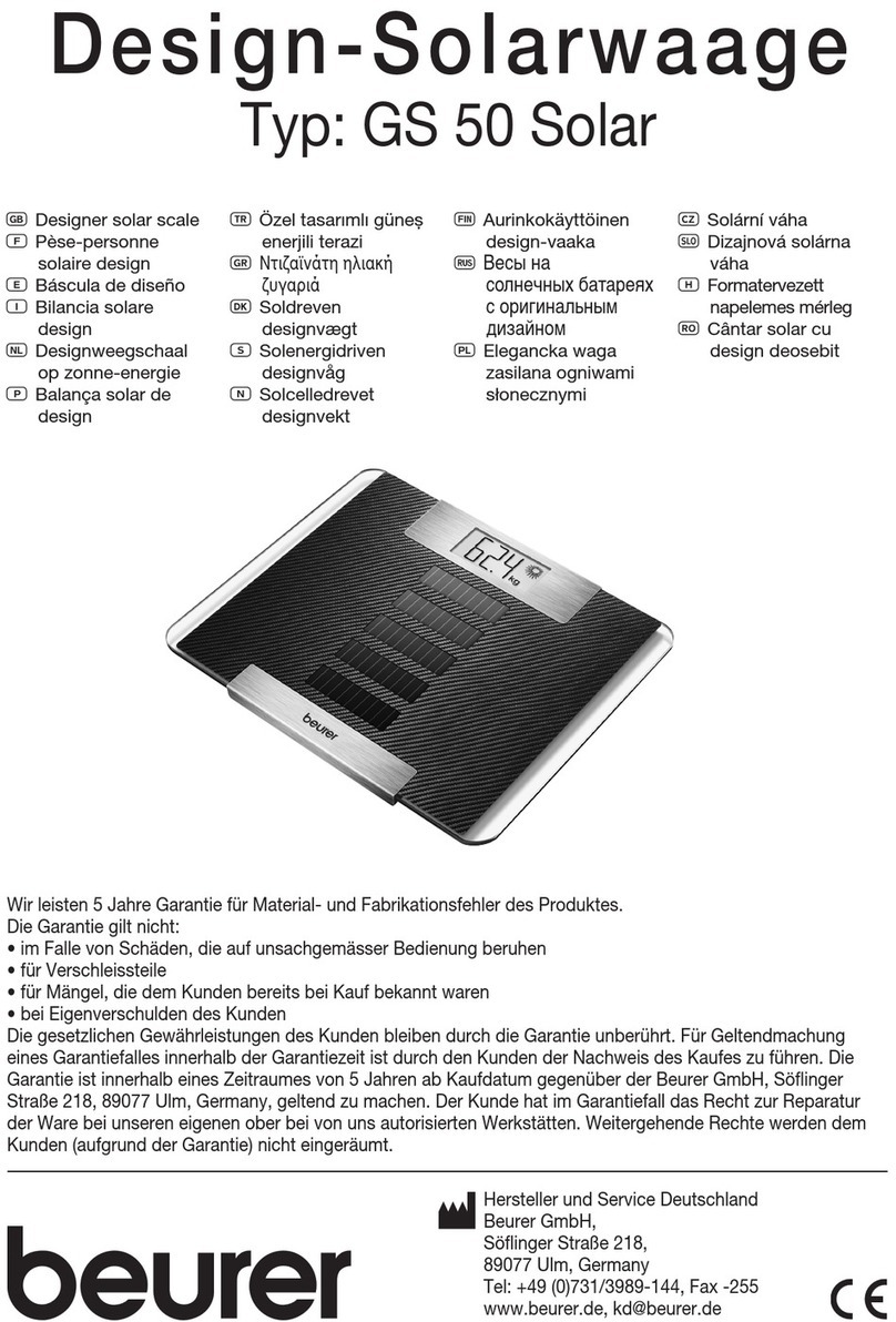 Beurer GS 50 Solar User manual