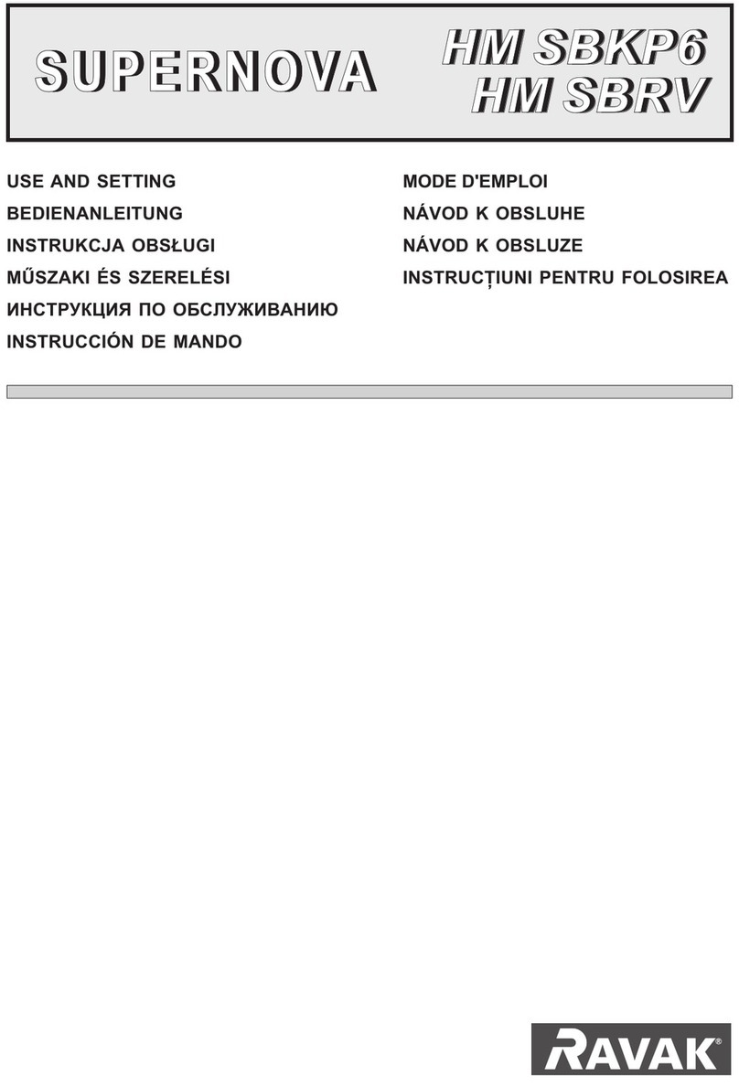 RAVAK SUPERNOVA HM SBKP6 User instructions