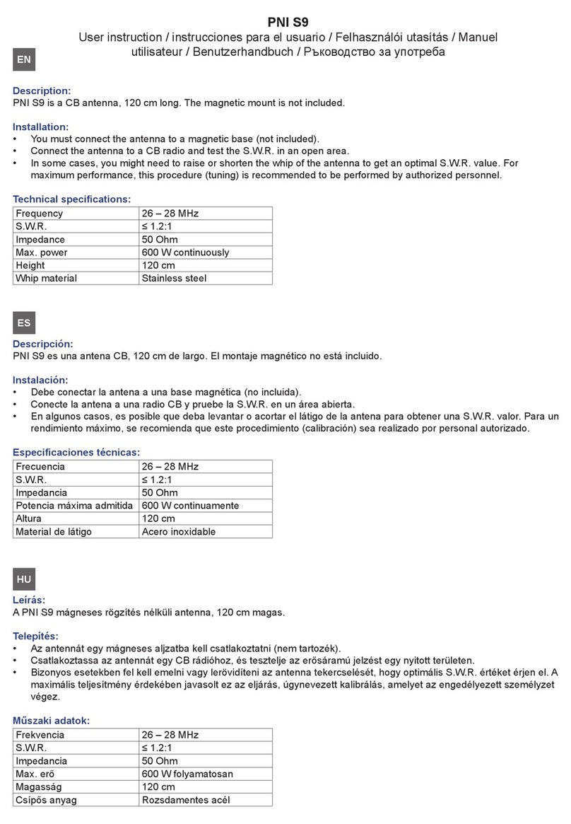 PNI S9 Installation instructions