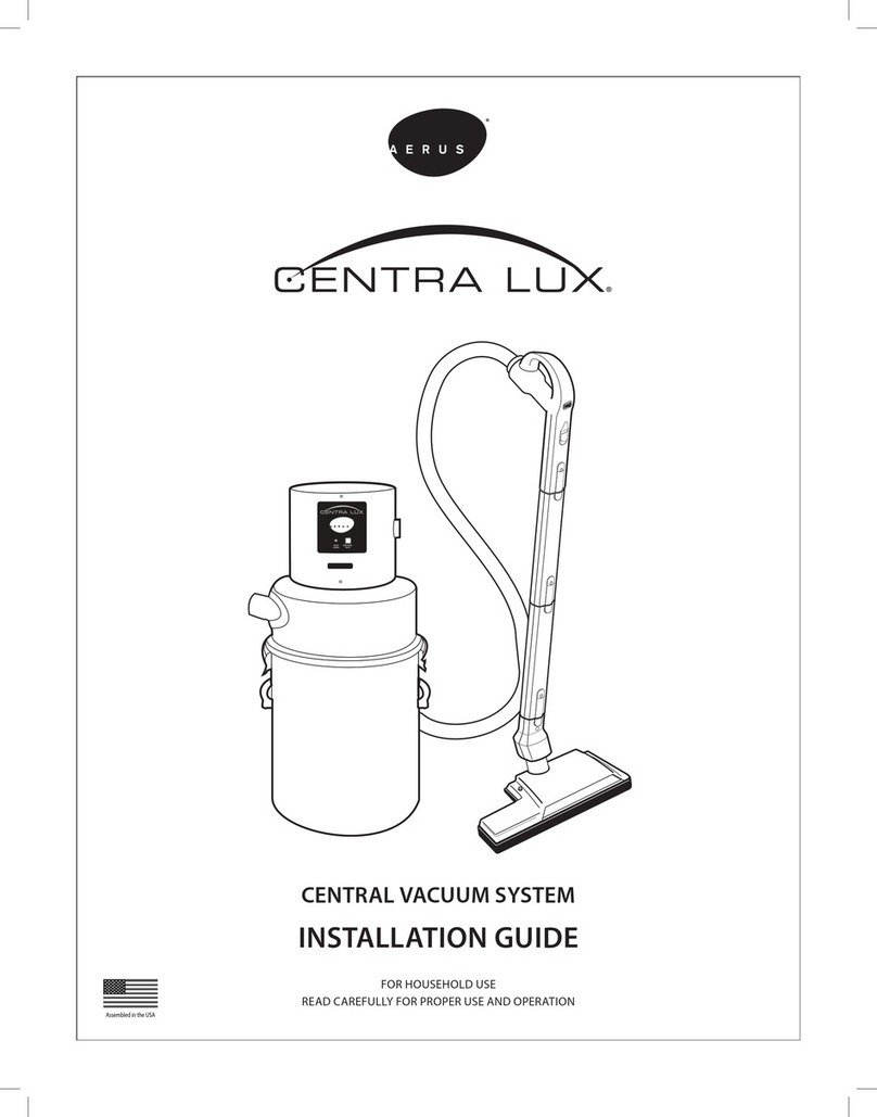 Aerus CENTRA LUX E130L installation guide