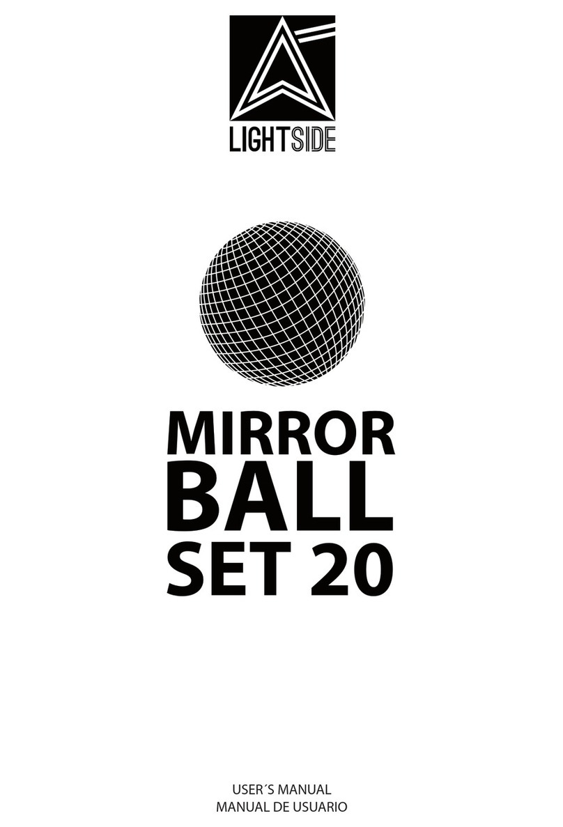 LIGHTSIDE Mirror Ball Set 20 User manual