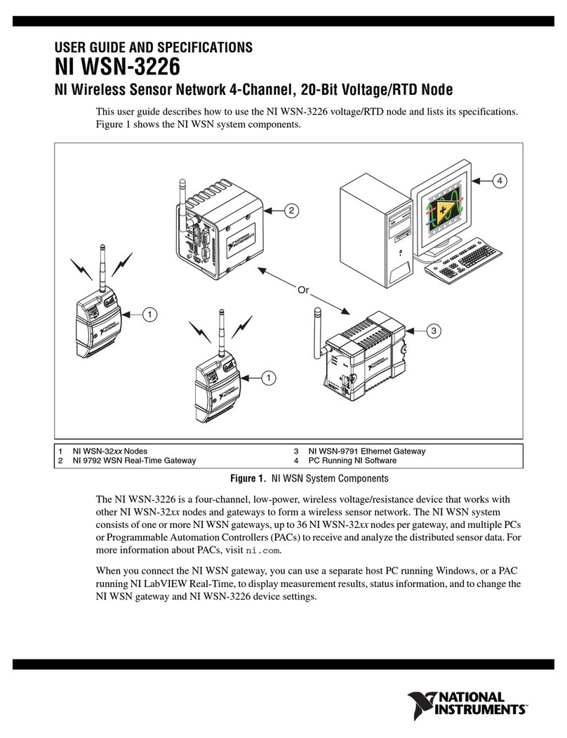National Instruments WSN-3226 USER GUIDE AND SPECIFICATIONS
