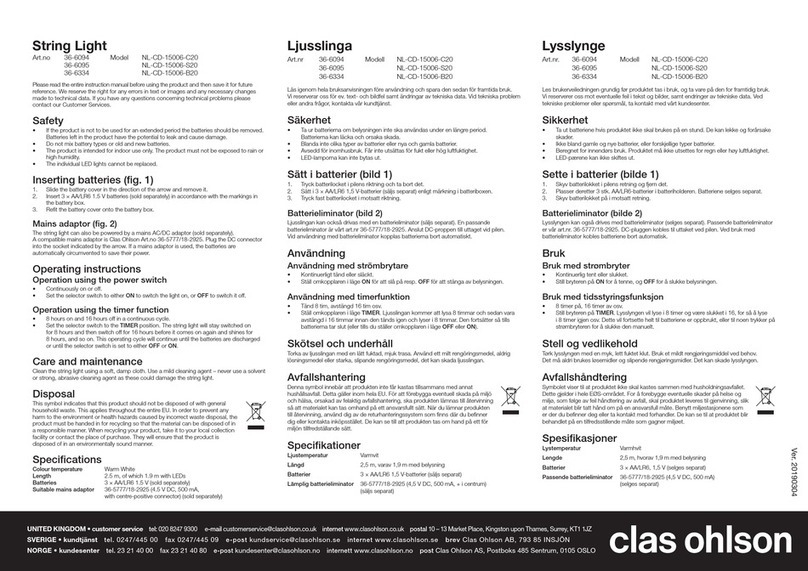 Clas Ohlson NL-CD-15006-C20 User manual