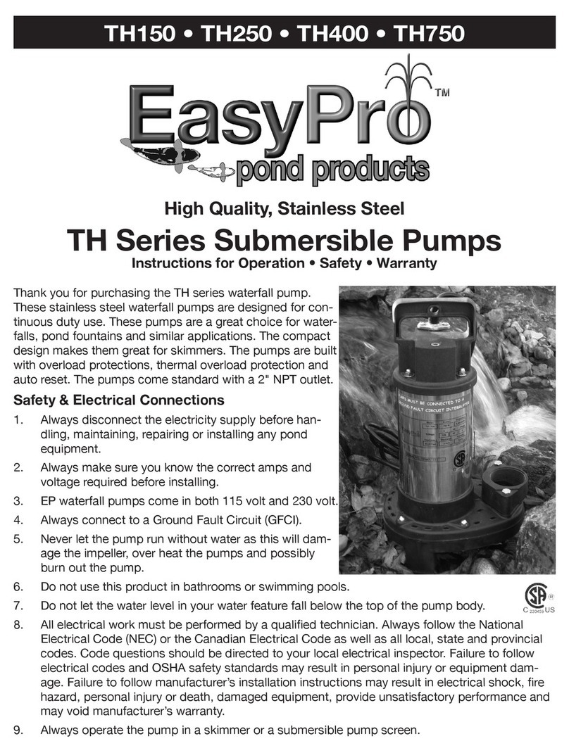 EasyPro TH Series Use and care manual EasyPro TH Series Use and care manual