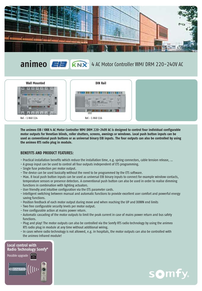 SOMFY animeo EIB / KNX 4 AC Motor Controller WM/ DRM 220-240V... Quick start guide