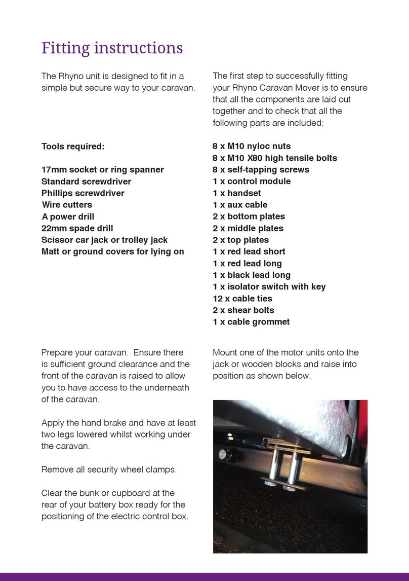 RHYNO Caravan Mover Fitting instructions