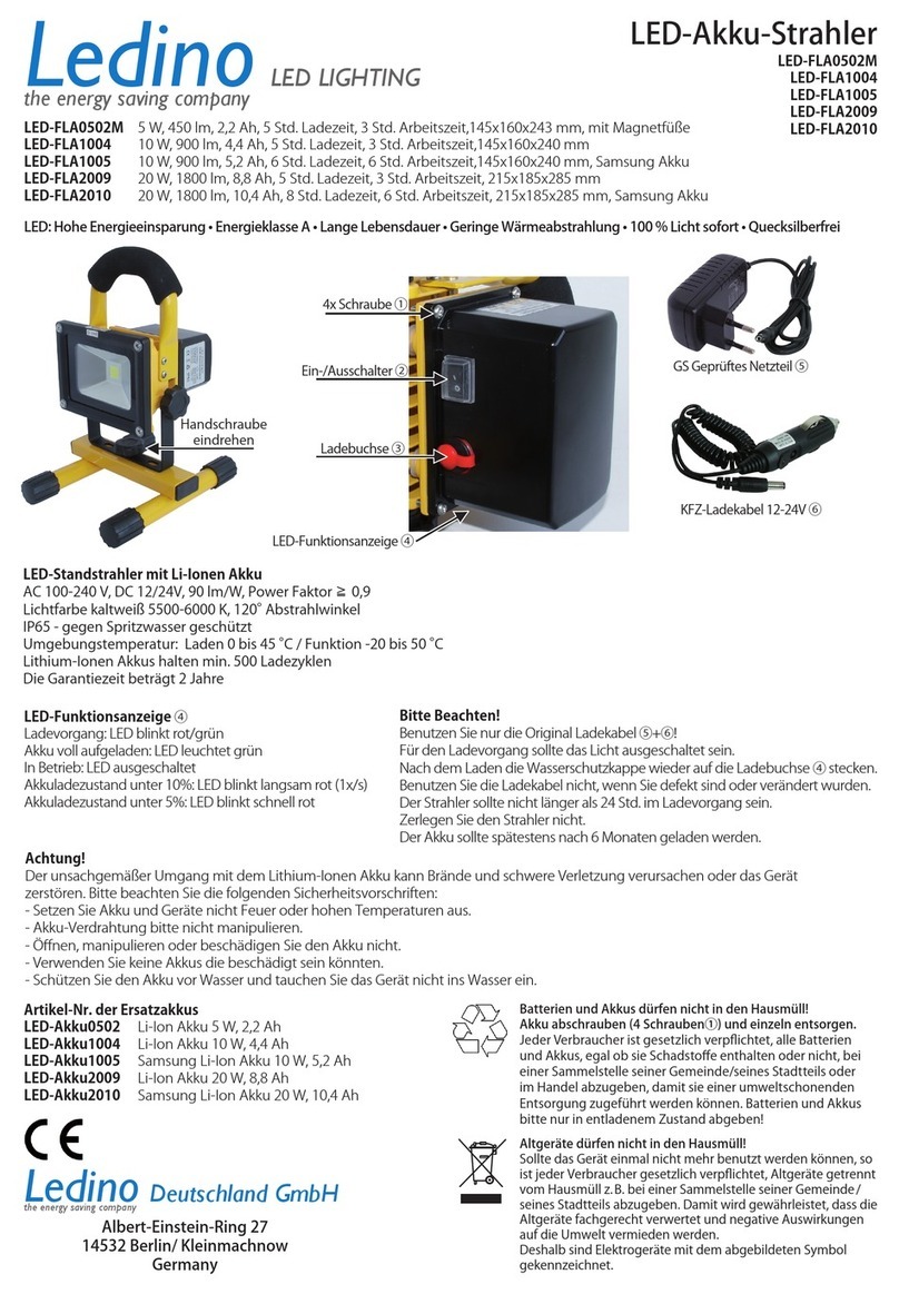 Ledino LED-FLA0502M User manual