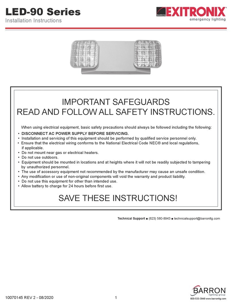 BARRON Exitronix LED-90 Series User manual