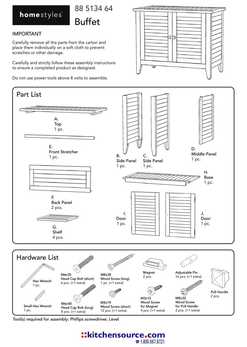 Home Styles Buffet 88 5134 64 manual Home Styles Buffet 88 5134 64 manual