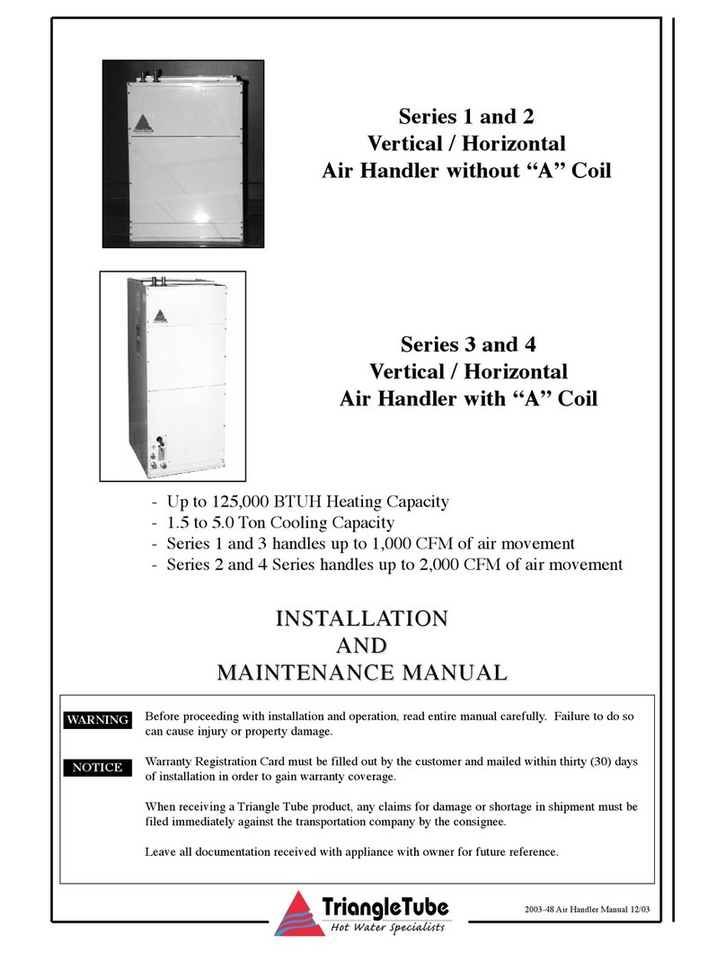 TriangleTube 1 Series Installation and maintenance manual