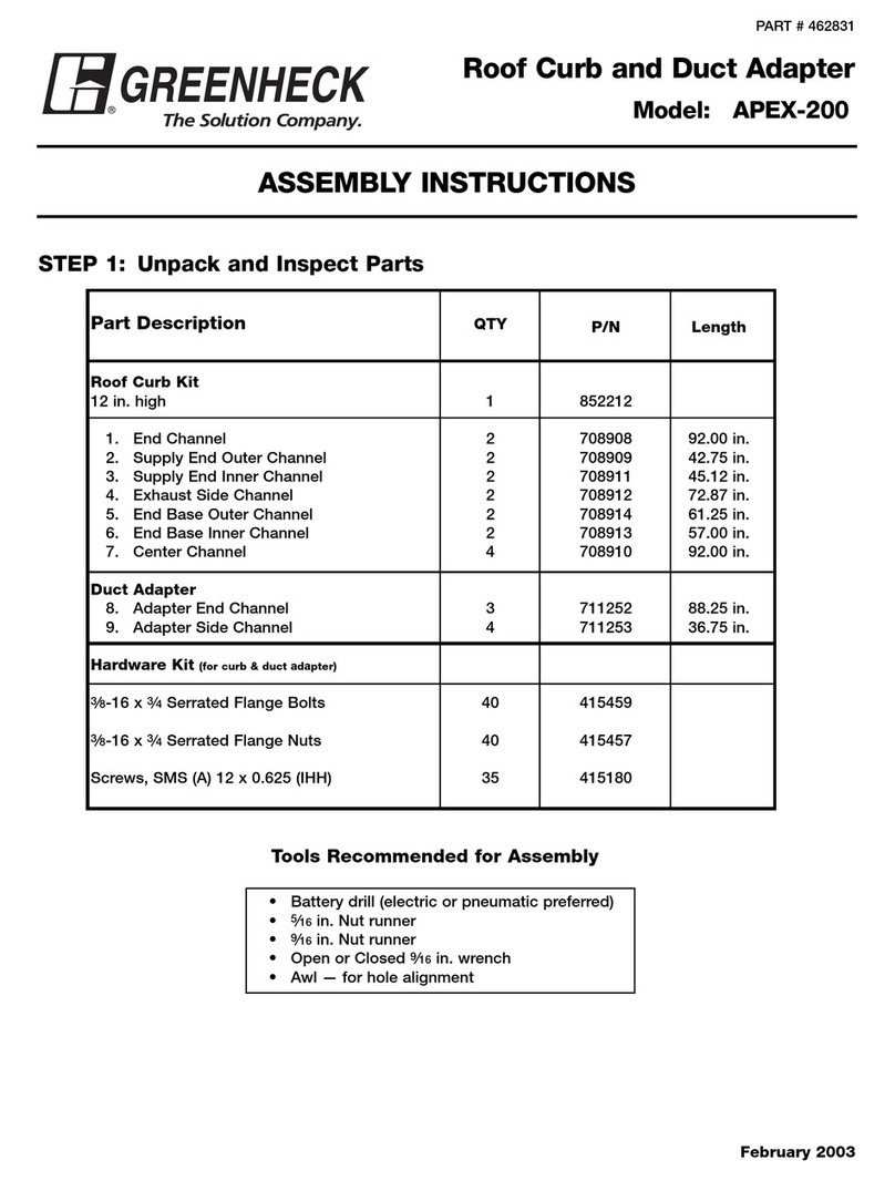 Greenheck APEX-200 User manual