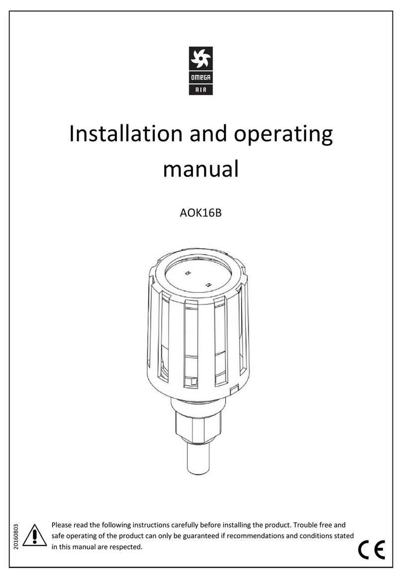 OMEGA AIR AOK16B User manual