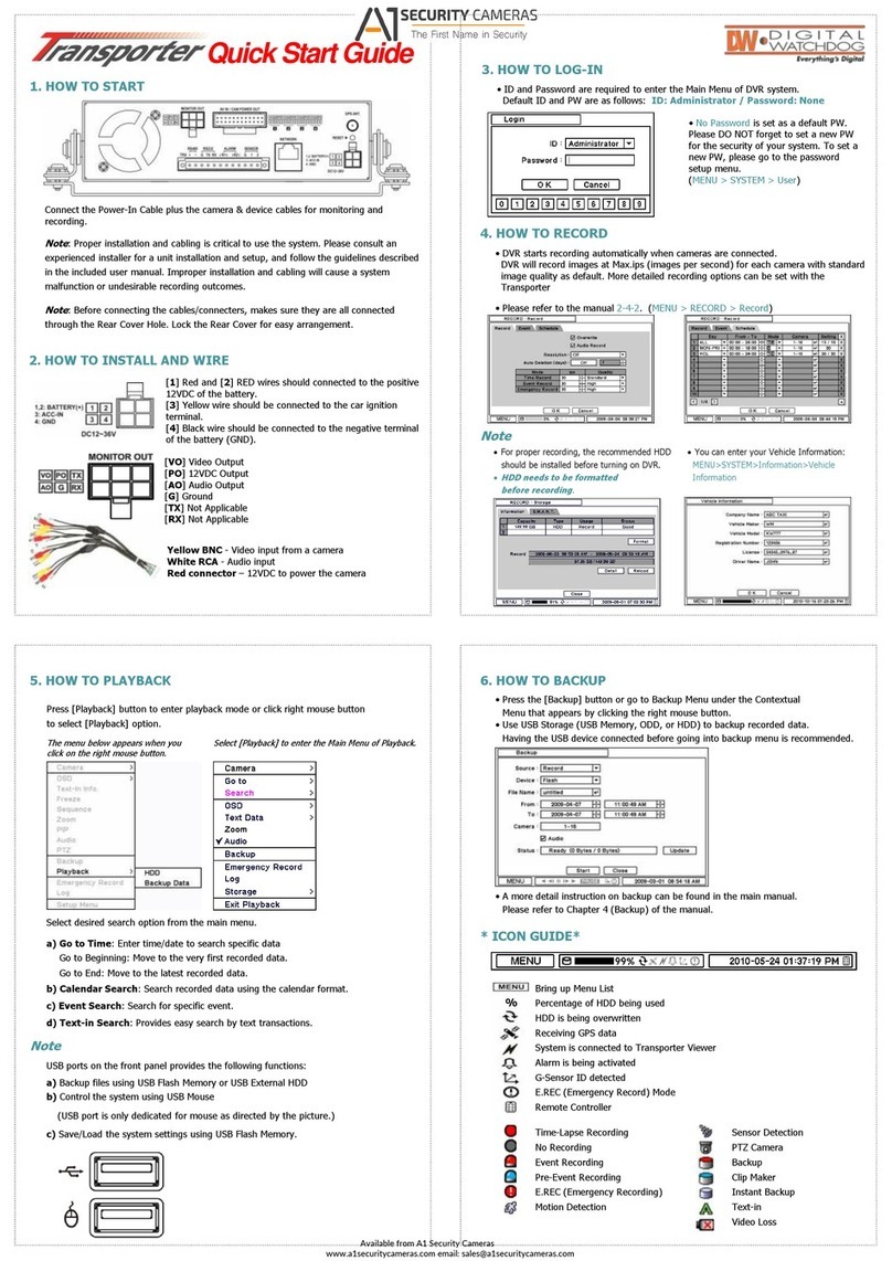 Digital Watchdog Transporter quick start guide