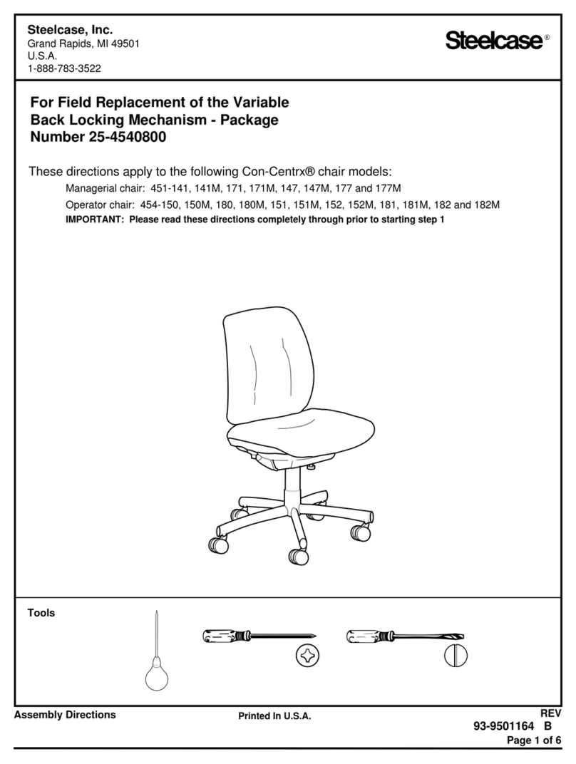 Steelcase Con-Centrx 451-141 quick start guide Steelcase Con-Centrx 451-141 quick start guide
