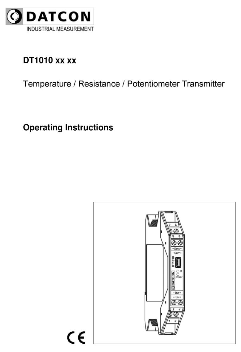 Datcon DT1010 Series operating instructions