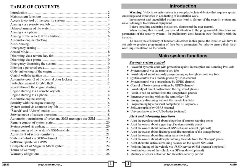 Magnum M880 Operation manual