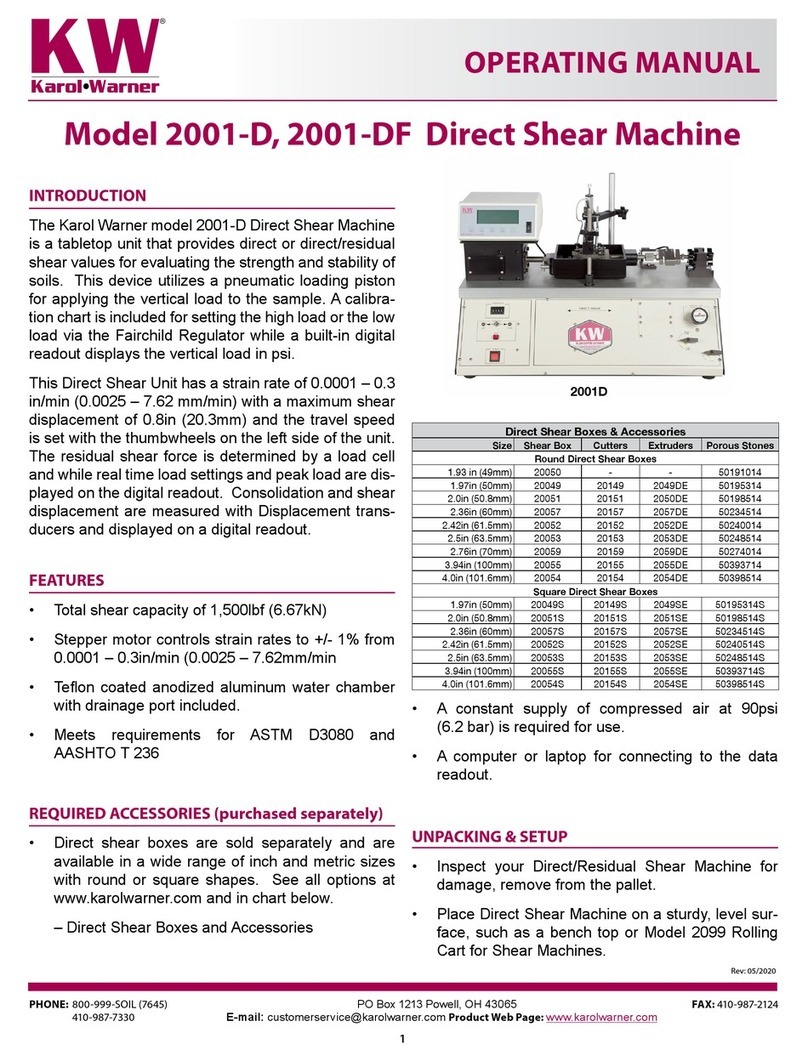 KW 2001-D operating manual