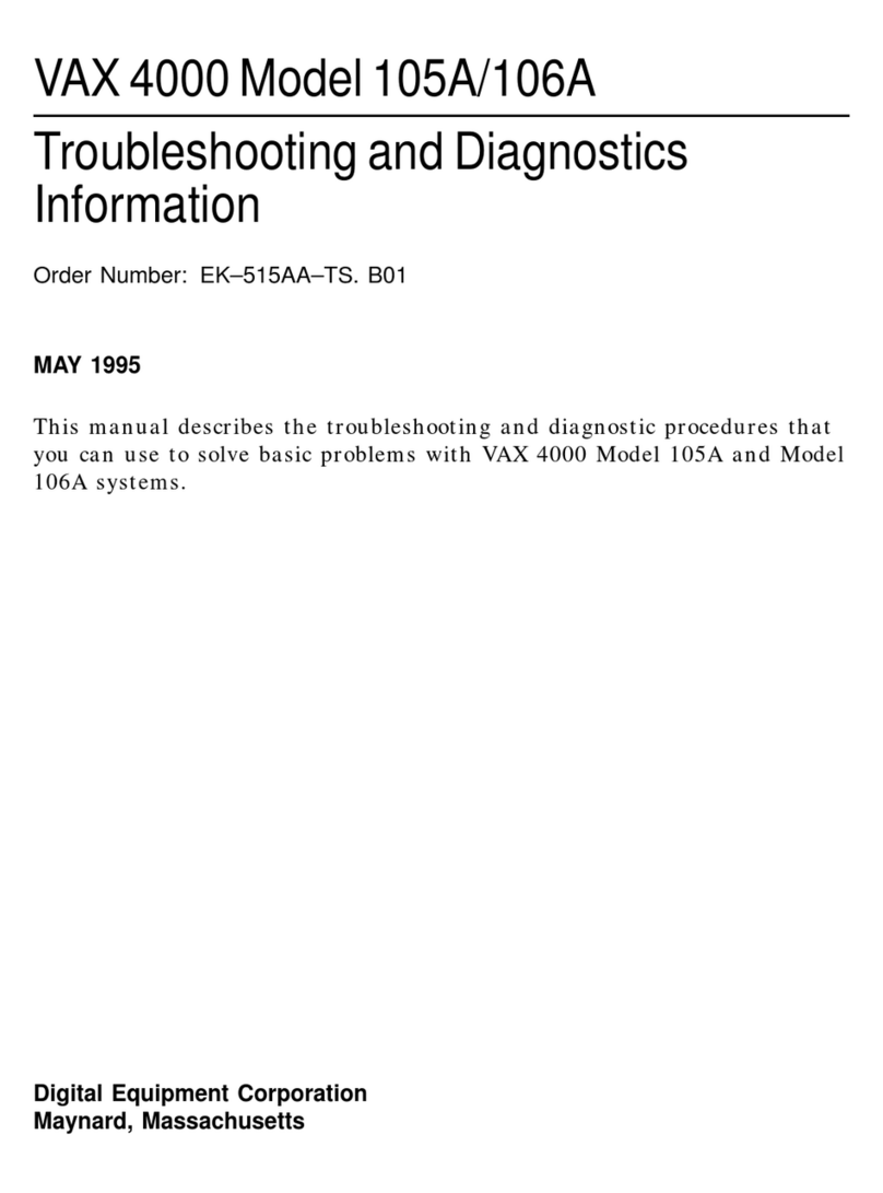 Digital Equipment VAX 4000 105A Troubleshooting and Diagnostics Information