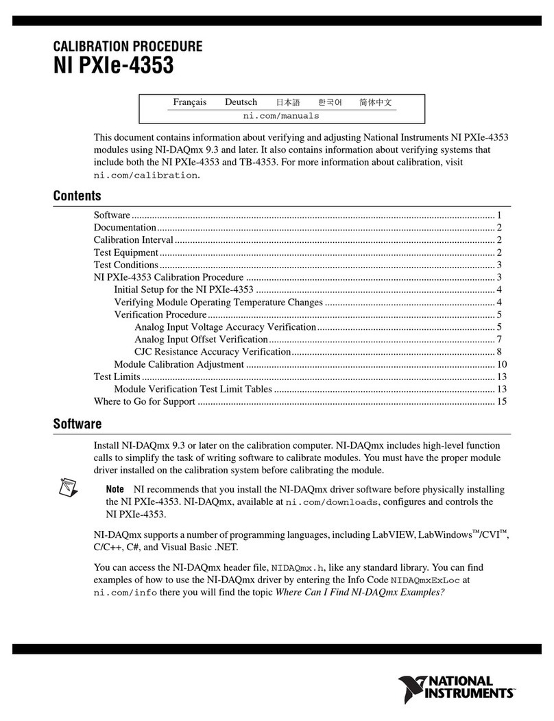 National Instruments PXIe-4353 CALIBRATION PROCEDURE