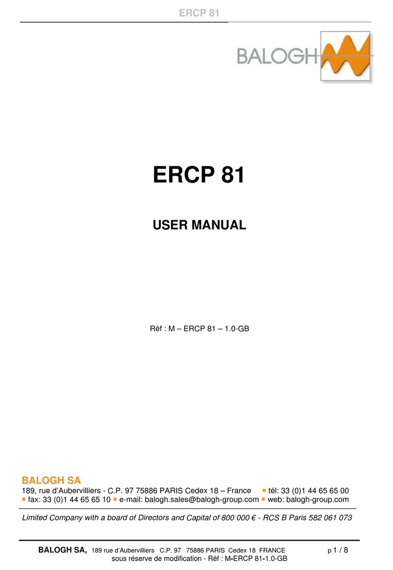 Balogh ERCP 81 user manual
