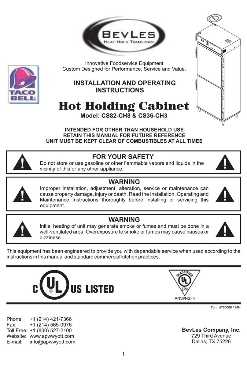 BevLes CS82-CH8 Installation and operating instructions
