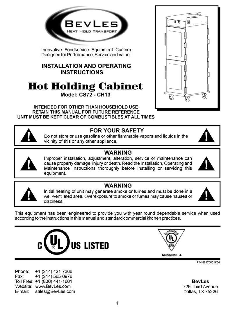 BevLes CS72 Installation and operating instructions