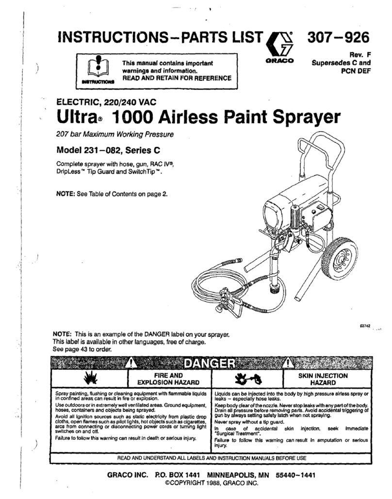 Graco Ultra 1000 Operation manual