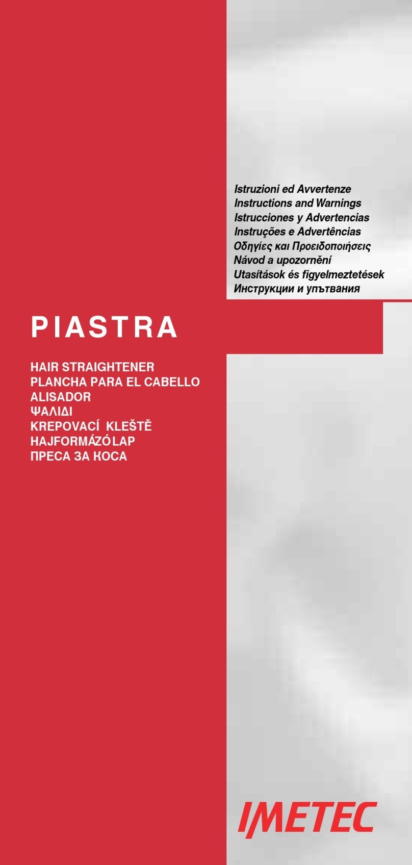 Imetec PIASTRA Product manual